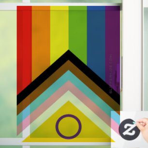 SlipperyJoe's Intersex pride flag yellow backgroun Window Cling