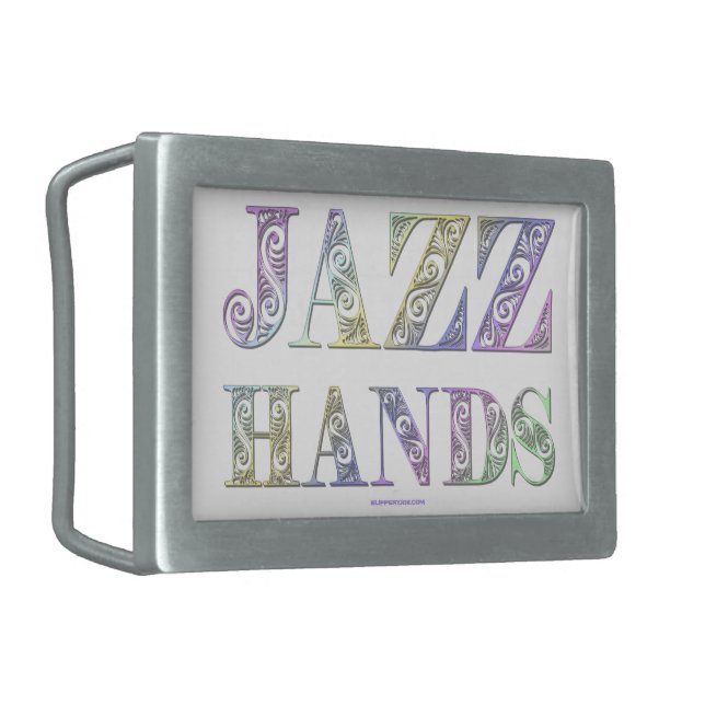 SlipperyJoe's Jazz Hands Broadway musicals dance  Belt Buckle (Front Left)