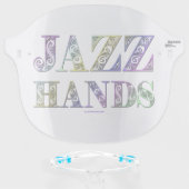 SlipperyJoe's Jazz Hands Broadway musicals dance  Face Shield (Front w/Glasses)