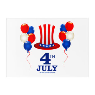 SlipperyJoe's july 4th Independence day classic Un Acrylic Print