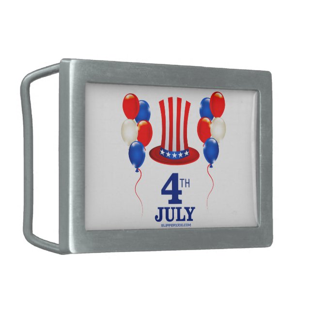 SlipperyJoe's july 4th Independence day classic Un Belt Buckle (Front Left)