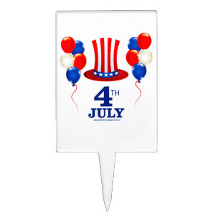 SlipperyJoe's july 4th Independence day classic Un Cake Topper