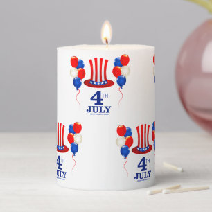 SlipperyJoe's july 4th Independence day classic Un Pillar Candle