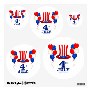 SlipperyJoe's july 4th Independence day classic Un Wall Decal