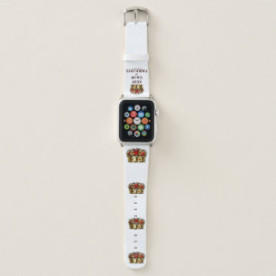 SlipperyJoe's keep calm fabulous golden crown red  Apple Watch Band