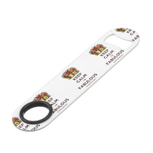 SlipperyJoe's keep calm fabulous golden crown red Bar Key