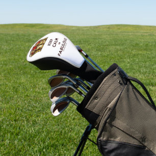 SlipperyJoe's keep calm fabulous golden crown red Golf Head Cover