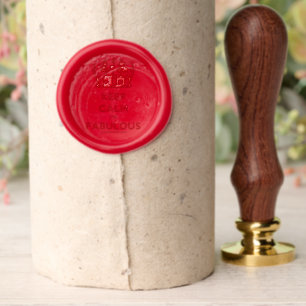 SlipperyJoe's keep calm fabulous golden crown red  Wax Seal Stamp
