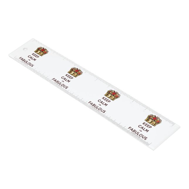 SlipperyJoe's keep calm fabulous spectacular crown Ruler (Angled)