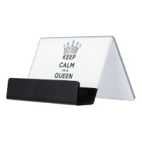 SlipperyJoe's keep calm queen polished silver crow