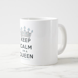 SlipperyJoe's keep calm queen polished silver crow Giant Coffee Mug