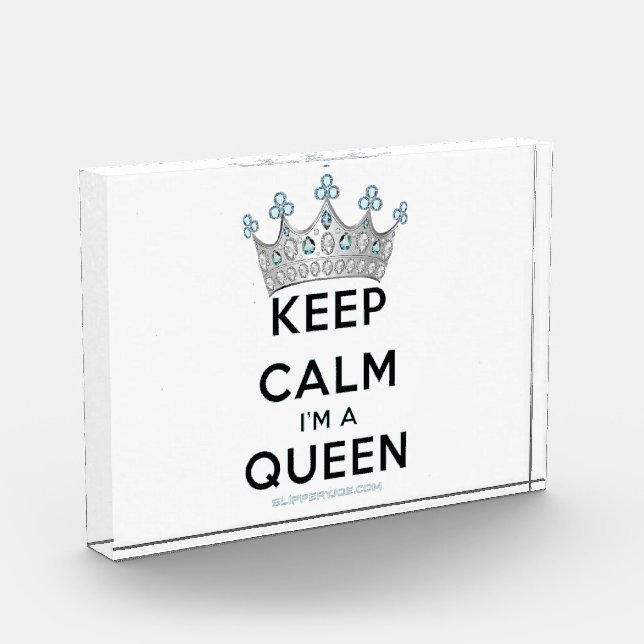 SlipperyJoe's keep calm queen polished silver crow Photo Block (Left)
