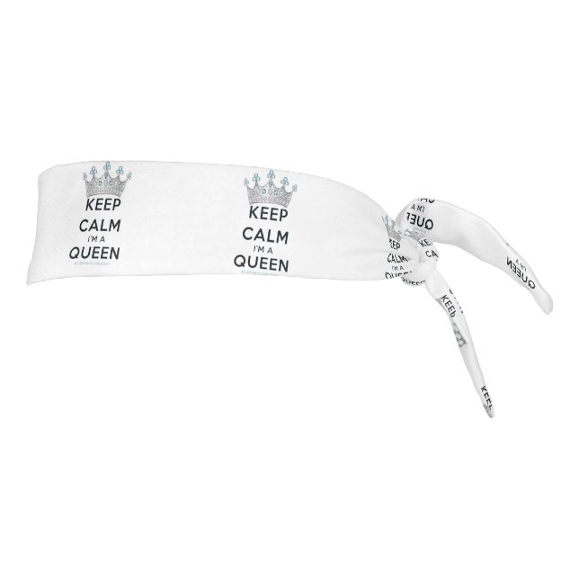 SlipperyJoe's keep calm queen polished silver crow Tie Headband (Rotate 90)