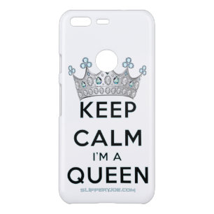 SlipperyJoe's keep calm queen polished silver crow Uncommon Google Pixel Case