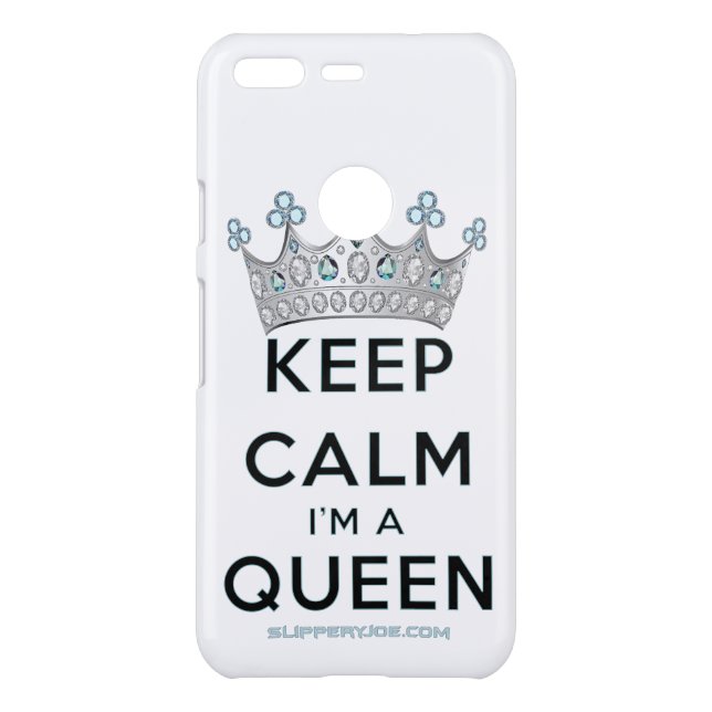 SlipperyJoe's keep calm queen polished silver crow Uncommon Google Pixel Case (Back)