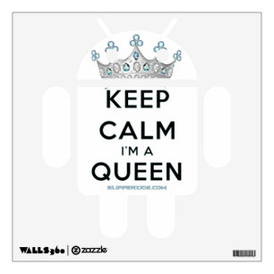 SlipperyJoe's keep calm queen polished silver crow Wall Decal