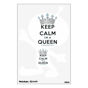 SlipperyJoe's keep calm queen polished silver crow Wall Decal
