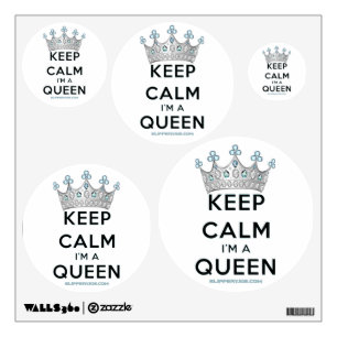 SlipperyJoe's keep calm queen polished silver crow Wall Decal