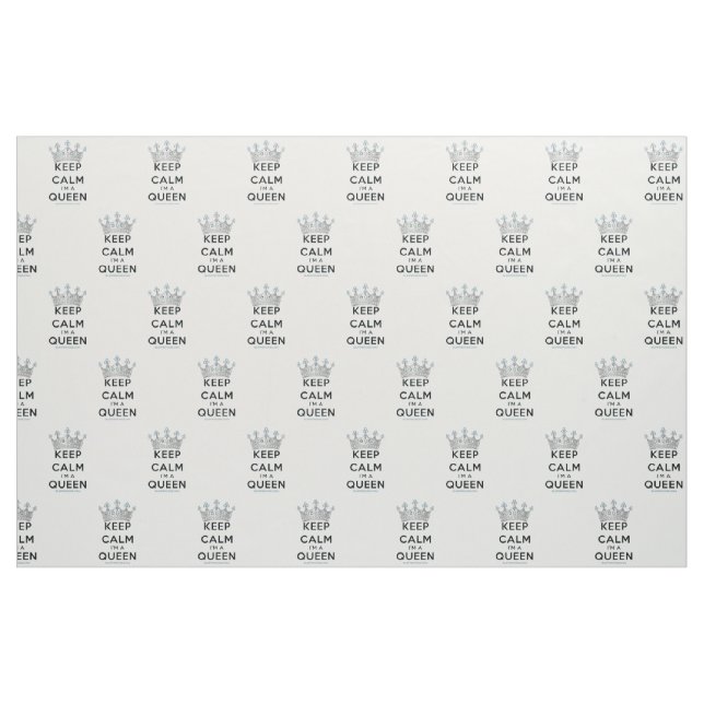 SlipperyJoe's Keep Calm Queen royal crown jewels a Fabric (Yard)