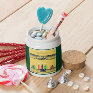 SlipperyJoe's Kwanzaa warm celebratory tone tradit Candy Jar