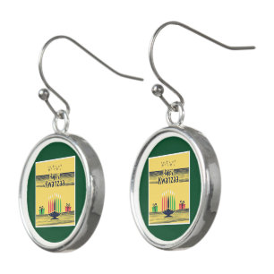 SlipperyJoe's Kwanzaa warm celebratory tone tradit Earrings