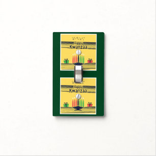 SlipperyJoe's Kwanzaa warm celebratory tone tradit Light Switch Cover