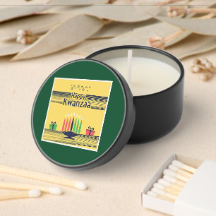SlipperyJoe's Kwanzaa warm celebratory tone tradit Mini Candle Favors