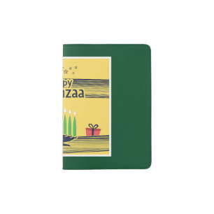 SlipperyJoe's Kwanzaa warm celebratory tone tradit Passport Holder
