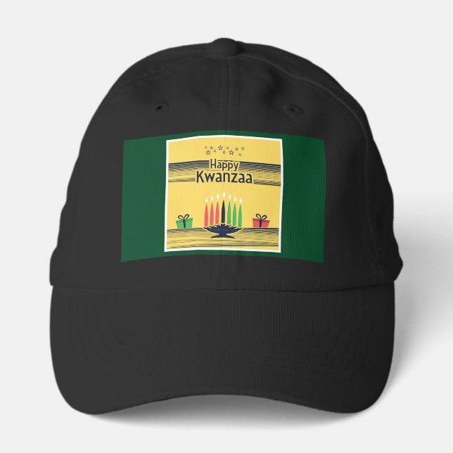 SlipperyJoe's Kwanzaa warm celebratory tone tradit Performance Cap (Front)