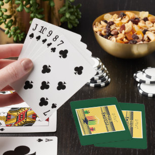 SlipperyJoe's Kwanzaa warm celebratory tone tradit Poker Cards