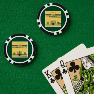 SlipperyJoe's Kwanzaa warm celebratory tone tradit Poker Chips