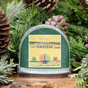 SlipperyJoe's Kwanzaa warm celebratory tone tradit Snow Globe