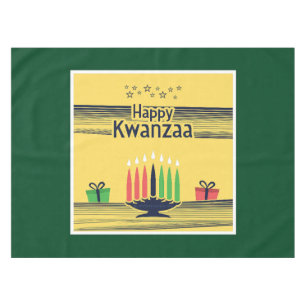 SlipperyJoe's Kwanzaa warm celebratory tone tradit Tablecloth