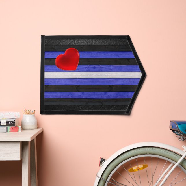 SlipperyJoe's leather pride flag black royal blue  (Insitu 2)