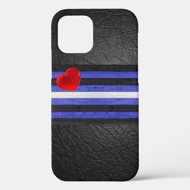 SlipperyJoe's leather pride flag black royal blue  Case-Mate iPhone Case (Back)
