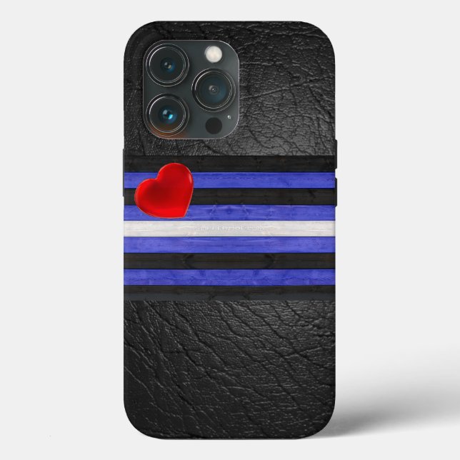 SlipperyJoe's leather pride flag black royal blue  Case-Mate iPhone Case (Back)