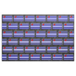 SlipperyJoe's leather pride flag black royal blue  Fabric