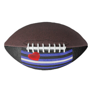 SlipperyJoe's leather pride flag black royal blue Football