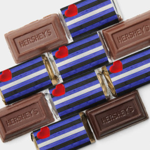 SlipperyJoe's leather pride flag black royal blue  Hershey's Miniatures