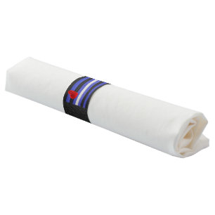 SlipperyJoe's leather pride flag black royal blue Napkin Bands