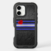 SlipperyJoe's leather pride flag black royal blue 