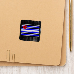 SlipperyJoe's leather pride flag black royal blue Patch