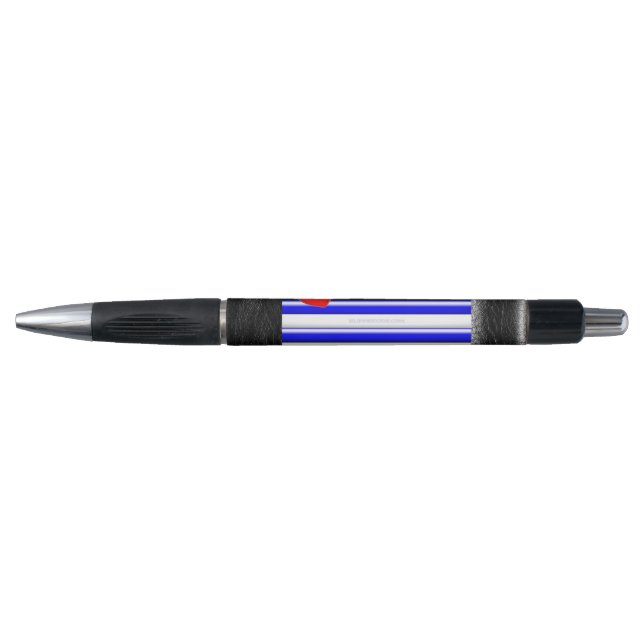 SlipperyJoe's leather pride flag black royal blue  Pen (Front)
