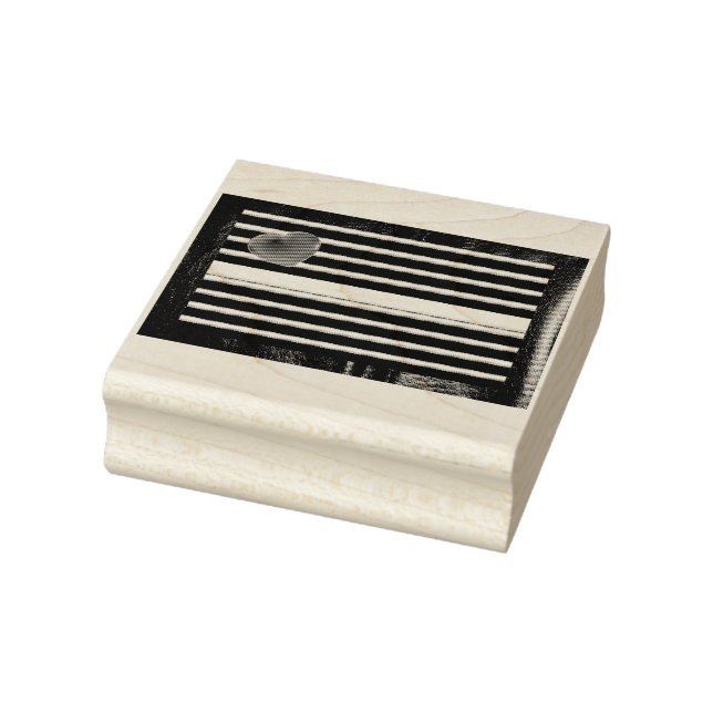 SlipperyJoe's leather pride flag black royal blue  Rubber Stamp (Stamp)