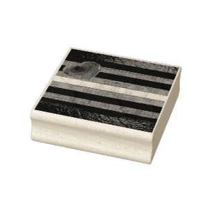 SlipperyJoe's leather pride flag black royal blue Rubber Stamp