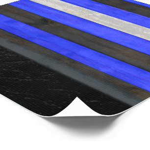 SlipperyJoe's leather pride flag black royal blue Temporary Tattoos
