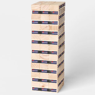 SlipperyJoe's leather pride flag black royal blue Topple Tower