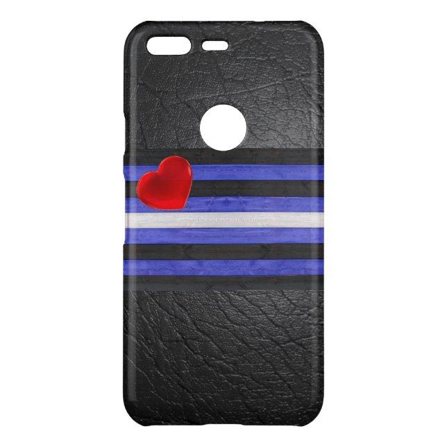 SlipperyJoe's leather pride flag black royal blue  Uncommon Google Pixel Case (Back)