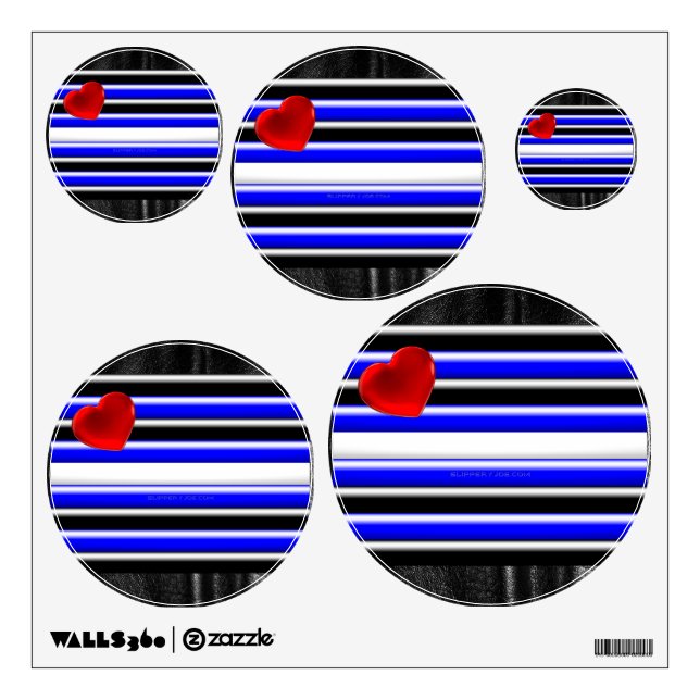 SlipperyJoe's leather pride flag black royal blue  Wall Decal (Front)