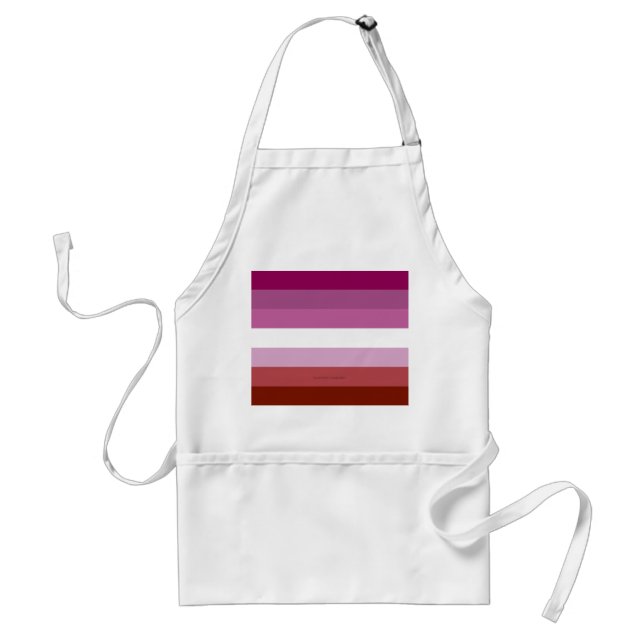 SlipperyJoe's lesbian pride flag feminine communit Adult Apron (Front)